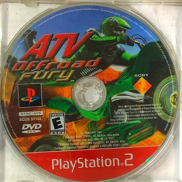 ATV Offroad Fury PS2, Playstation 2, 2001 (In Jewel Case, No Wrap or Manual) - Picture 1 of 3